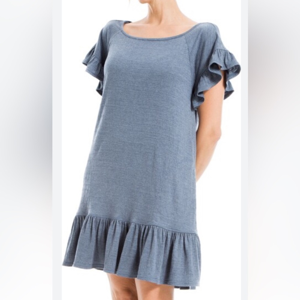 Adorable Flutter Sleeve Max Studio Drop Waist Dre… - image 2